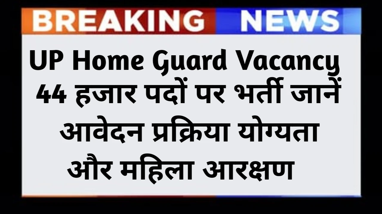 UP Home Guard Vacancy 2025 Apply Online