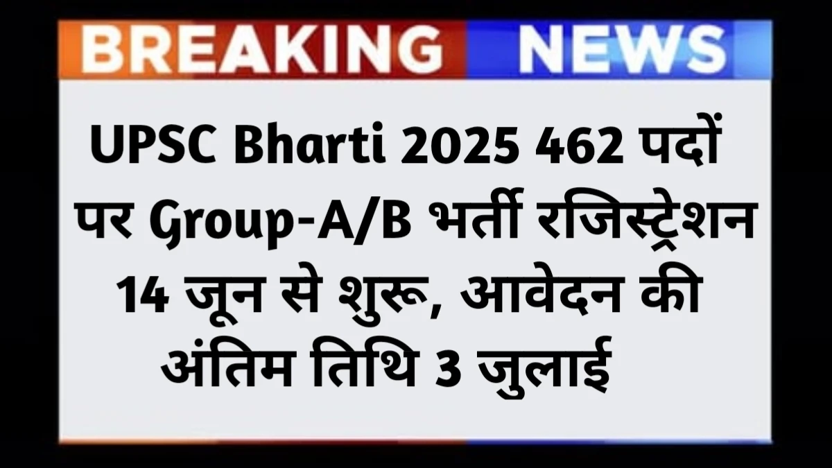 UPSC Recruitment 2025 Apply Online Last Date To Apply
