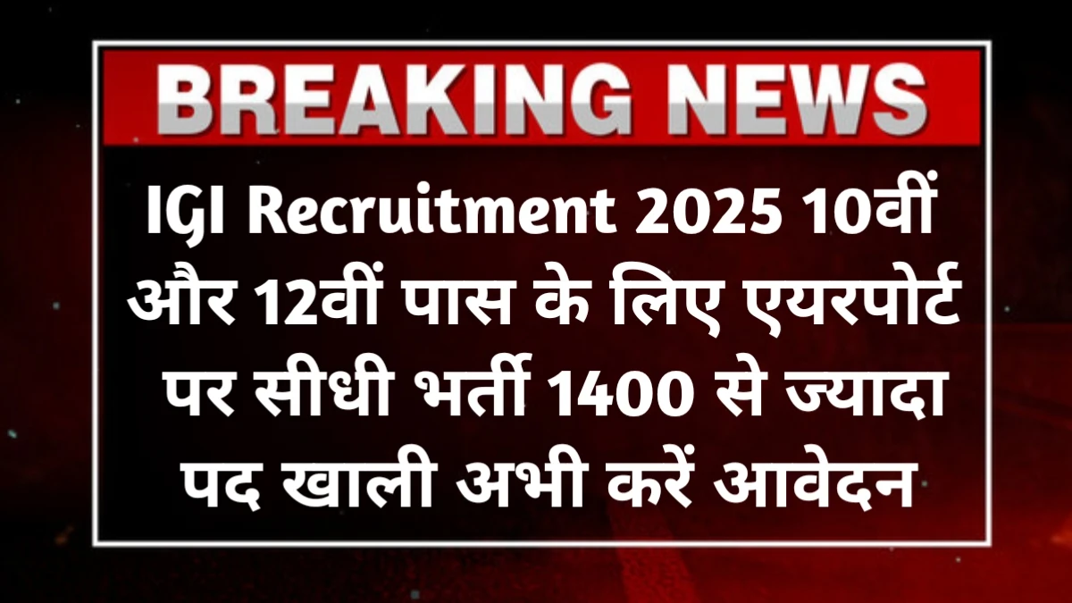 IGI Aviation Recruitment 2025 Apply Online