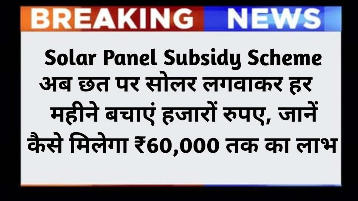 Solar Panel Subsidy Scheme 2025